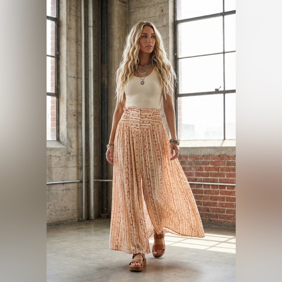 Promesa Dresses & Skirts - NWT Promesa Boho Floral Print Button Slit Maxi Skirt